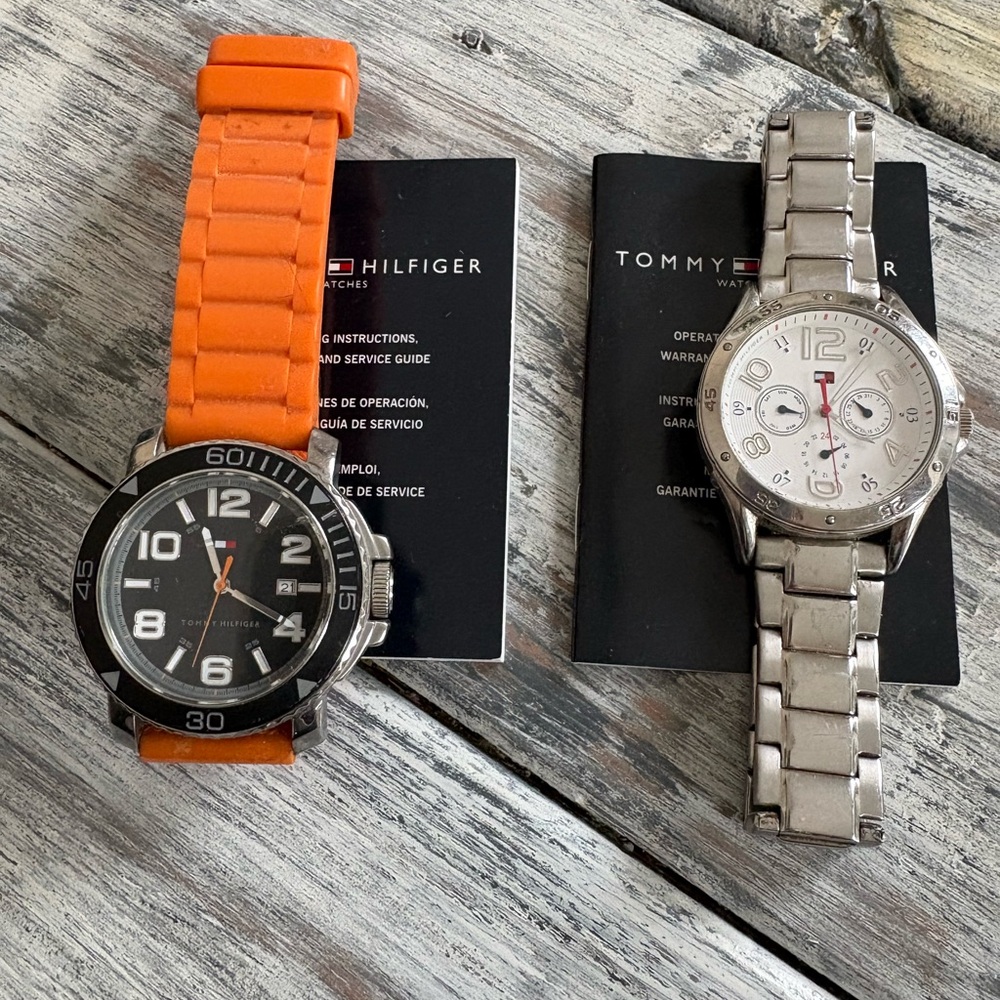 As new, 2 men’s Tommy Hilfiger watches, both watches need new batteries